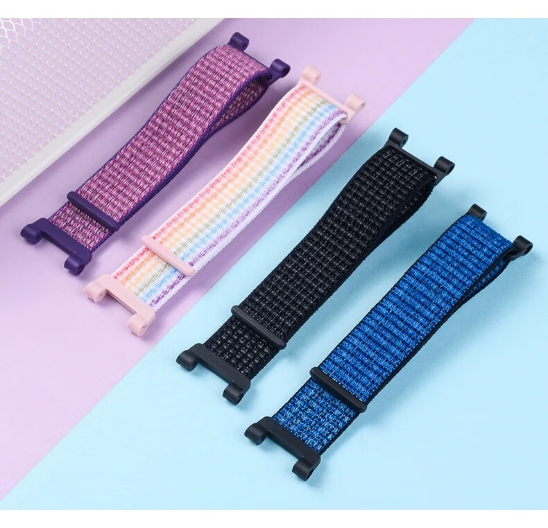 Iboann Nylon Loop Replacement Strap for Huawei Children's Watch 4X And Huawei 5 Pro Kids Watch, Braided Strap with Removal Tool, Nebula Blue 19