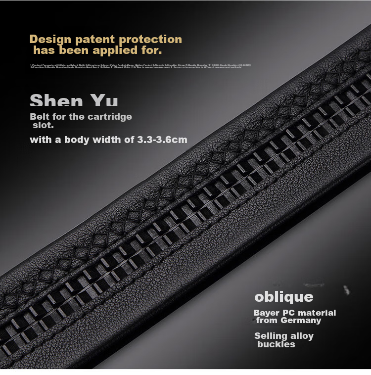 CROCODILE Men's Automatic Buckle Belt without Strap for Young Men, Inner Wear Style with Buckle And Card Slot, Belt RTC1479 11