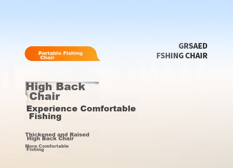 Grsaed Fishing Chair, Outdoor Portable Folding Chair, Stool, Thickened Leisure Chair, Outdoor Fishing Chair with Gun Rest Stand 7