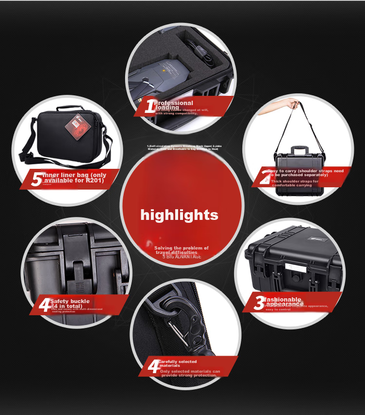 EIRMAI R201 Compatible with DJI AIR3/3S And Mavic 3 Pro Camera Safety Case, Multifunctional Storage Accessory Bag, Drone Handheld Case, Shoulder Bag, Sand Color 2