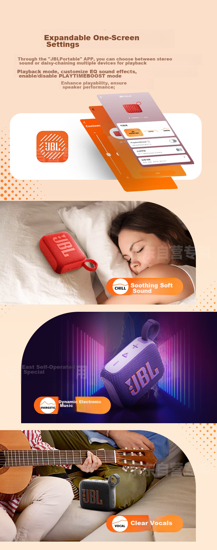 JBL GO4 Music Gold Brick Fourth Generation, Bluetooth Speaker, Outdoor Portable Speaker, Mobile And Computer Speaker, Subwoofer, Cycling And Running, Gift Recommendation, Jazz Blue 9