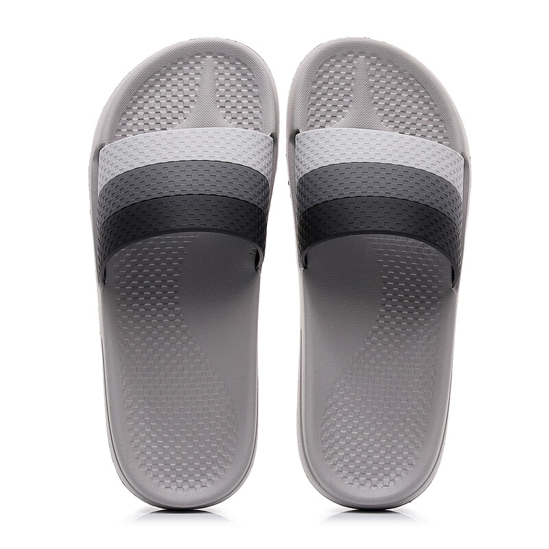 GUOLUOFEI Slippers for Men, Odor-Free, Summer Shower Home Use, Non-Slip Thick Sole, Anti-Odor for Women, Summer Bathroom, Gray, Size 44-45