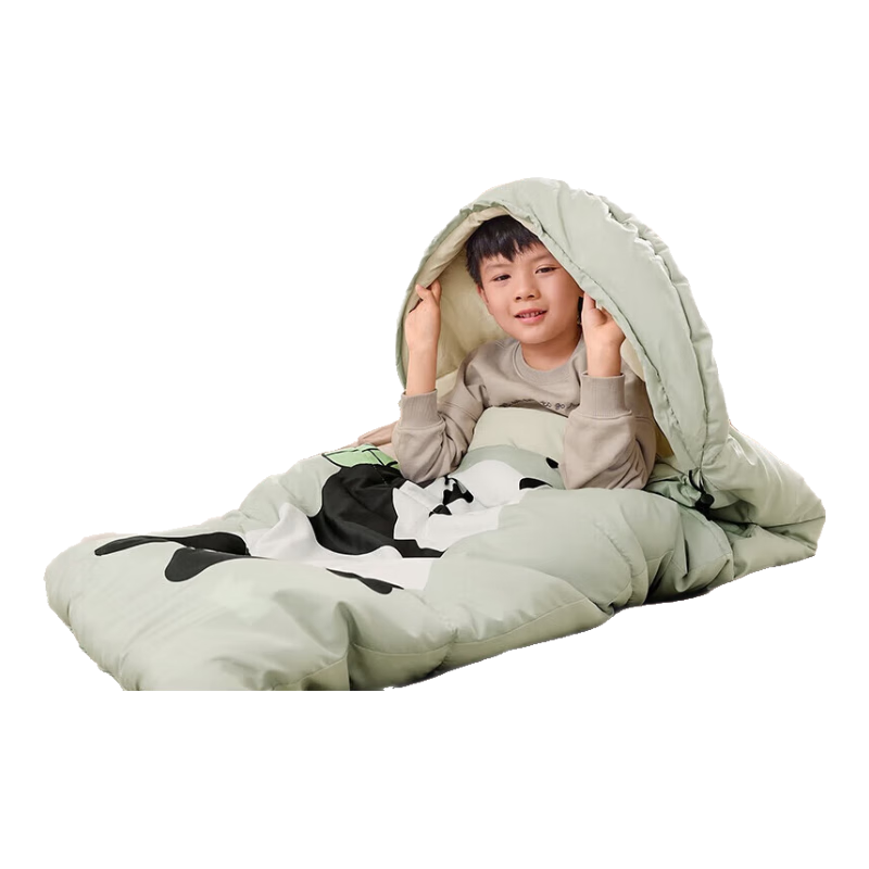 CAMEL Spring And Summer Lightweight Outdoor Camping Overnight Thickened Winter Cold-Resistant down Cotton Sleeping Bag, 164BAF5643, Silver Gree