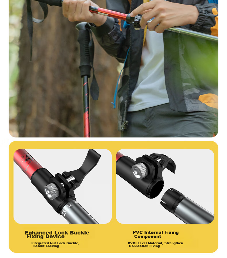 SupFire Hiking Poles, Children's Outdoor Walking Sticks, Trekking And Climbing Equipment, Ultra-Light Telescopic Non-Carbon Fiber Folding Walking Sticks 13