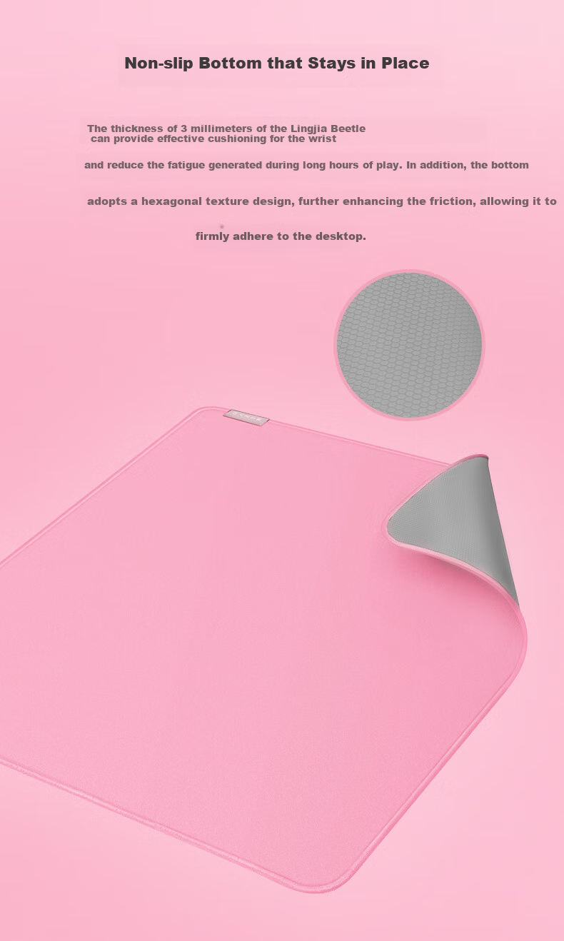 Razer Lingjia Chong Mouse Pad, Gaming Mouse Pad, Game Mouse Pad, Pink Crystal, Non-Slip, Size L 1