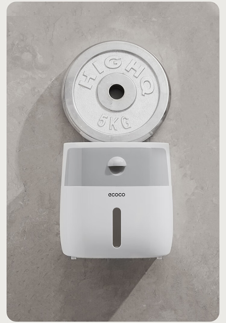 Ecoco Double-Layer Large Capacity Bathroom Tissue Box Storage, Wall-Mounted High-End Waterproof Toilet Paper Holder 15