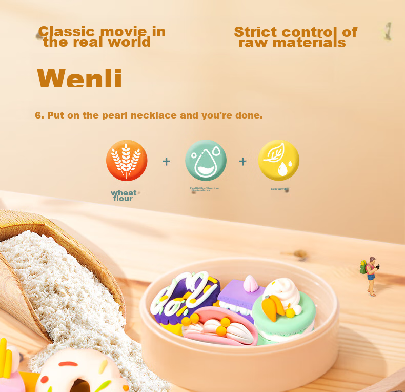 Deli 24-Color Food-Grade Colored Clay Non-Clay Play Dough Toy Birthday Gift Craft YC180-24A 24