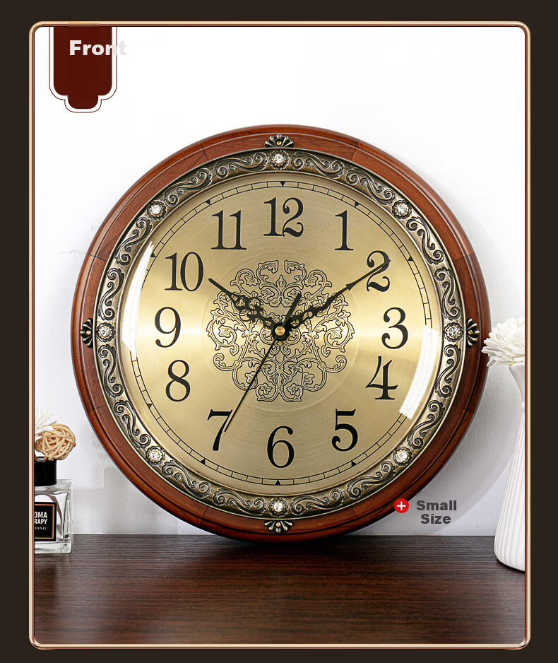 Hense Creative Living Room Wall Clock, Modern Minimalist Timepiece, Wall-Mounted Quartz Clock, HW22 Small Size 32cm 6