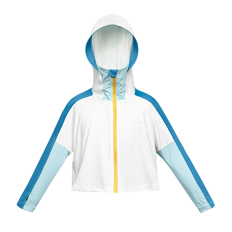 SHUKIKU Children's Sun Protection Clothing, UV-Resistant, Original Yarn Ice-Cool Breathable, Boys And Girls Cape Sun Protection Garment, Blue, 120/60