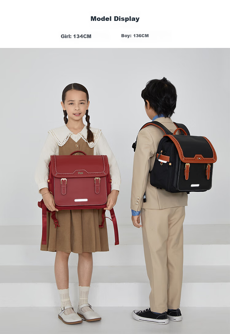 9UM Schoolbag for Primary School Students Grades 1-4 Boys And Girls with Safety Air Cushion, Spine Protection, Cambridge Style U2180 Oatmeal Gray 16