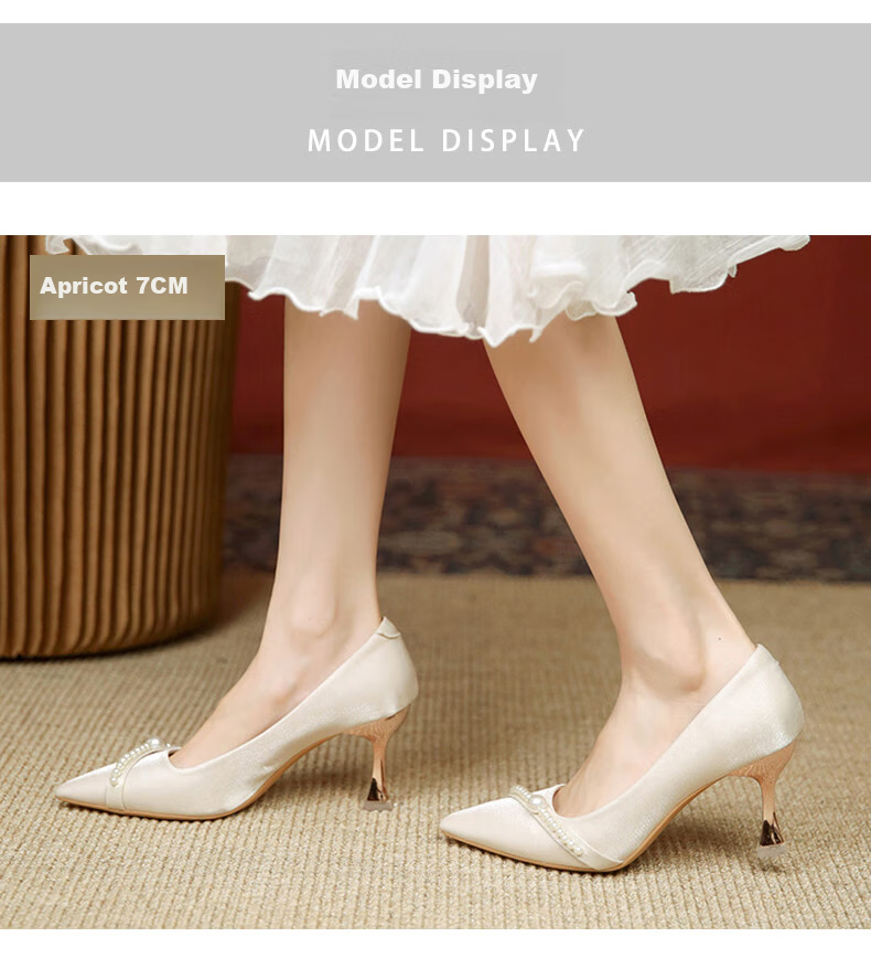 CARTELO French Wedding Shoes Elegant Women's High Heels KCC-2022 Apricot (5cm) 38 8