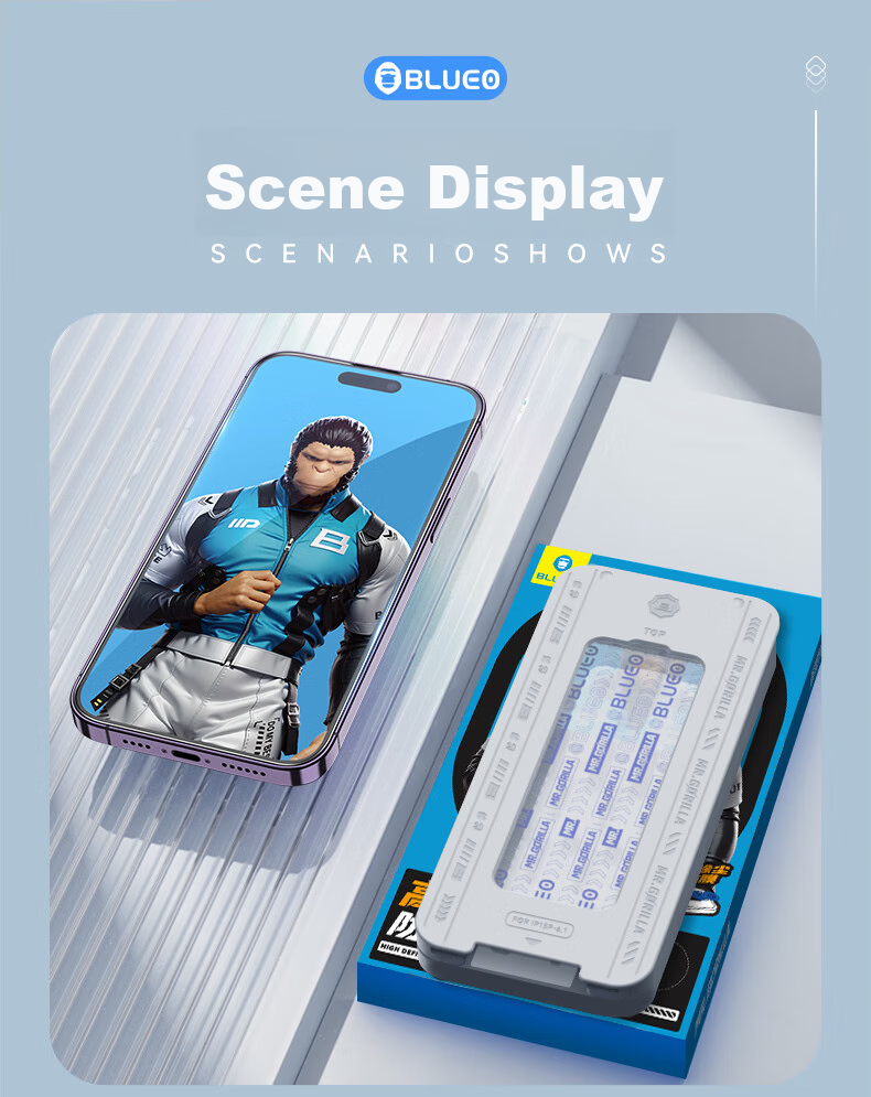 BLUEO [Original Ultra-Clear + New Space Capsule] Tempered Glass Screen Protector for Apple IPhone 17e/16e/14, High-Definition Anti-Drop Anti-Fingerprint Protective Film for IPhone 13/13 Pro 18