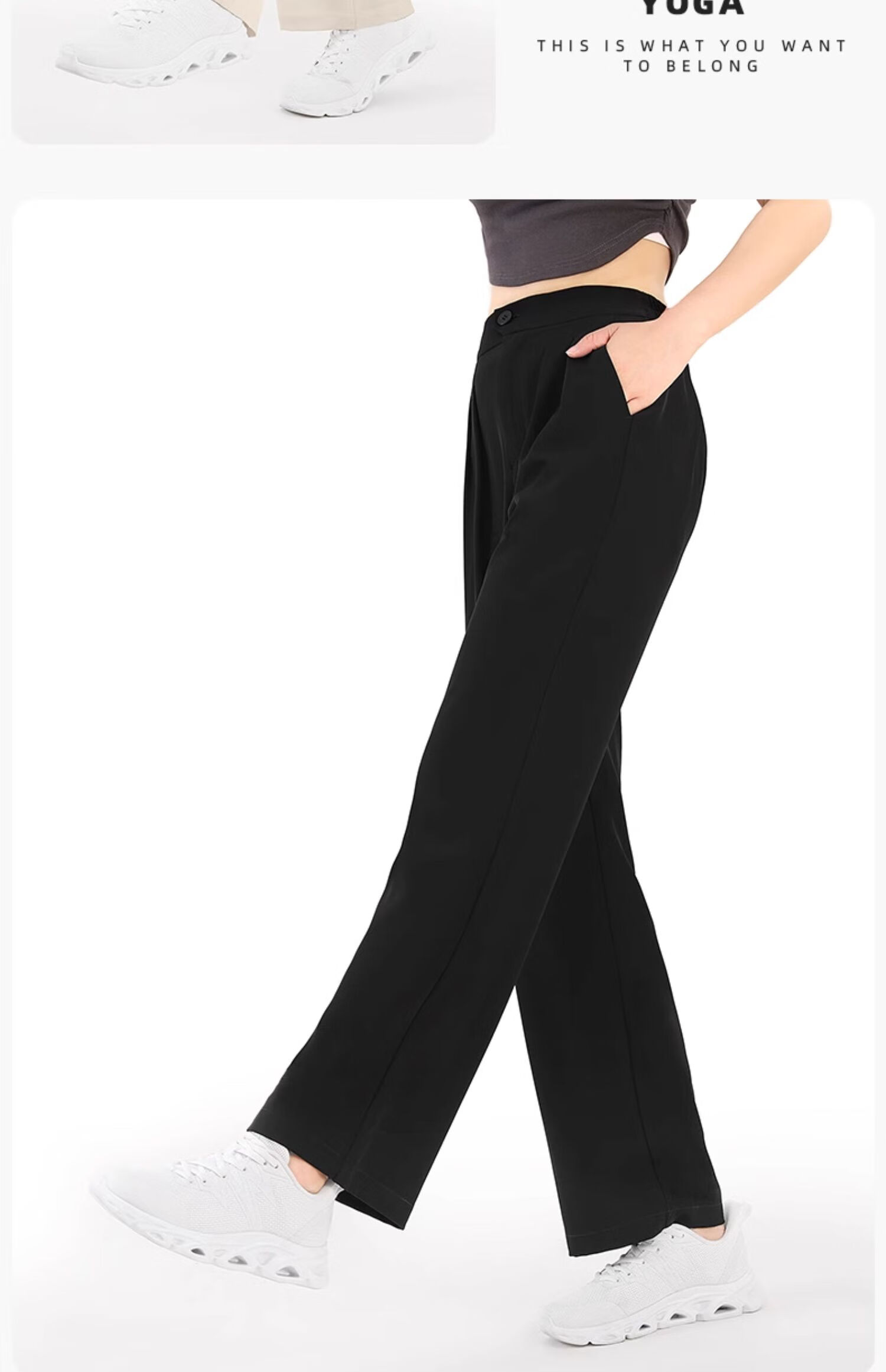 CAMEL Korean-Style Dress Pants, Black, Loose Casual Trousers, Apricot Color, High-End Drape, Straight-Leg Wide-Leg Pants Y24BY09012 18
