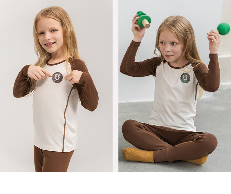 AIMER KIDS Little Heater [Medium Warmth] Thermal Underwear for Girls, Paw Patrol Moisture-Wicking Heat-Generating Autumn Top And Pants Set, White And Pink, Size 100 19