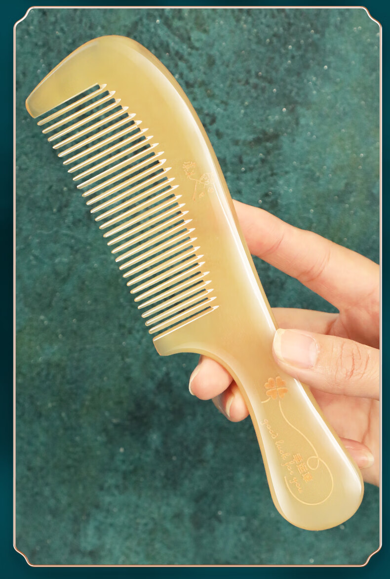 Yumeiren Comb, White Buffalo Horn Comb, Thickened And Enlarged, Women's Massage Comb, Wedding Gift, Birthday Present for Girlfriend 19