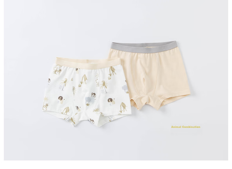 DAVE & BELLA , [Two-Pack], Boys' Elastic Boxer Briefs, 2024 Children's Boxer Shorts, Baby Underwear 24