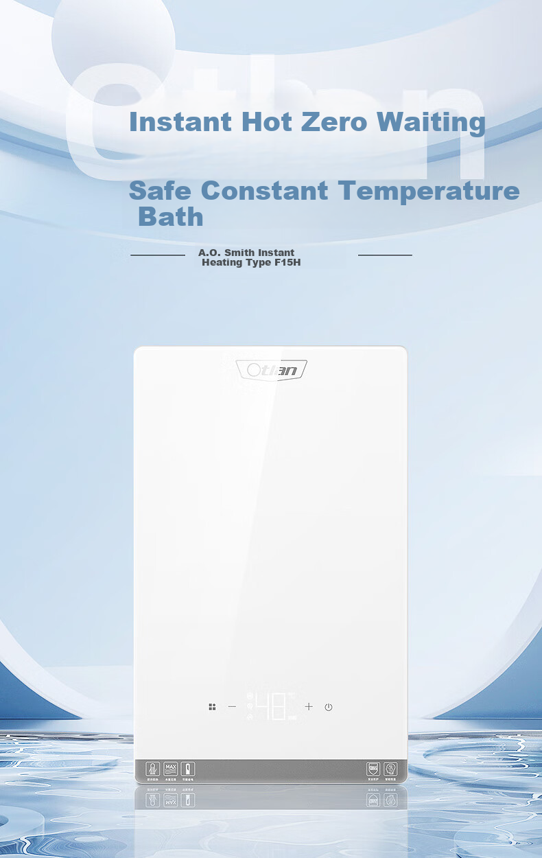 Otlan F17S-Z85B Instant Electric Water Heater, Compact Household Rapid Heating No Storage Required, Quick Heating Constant Temperature Shower Machine [0-8.5KW Intelligent Frequency Conversion] 2