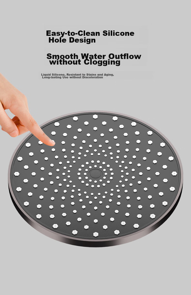 HSPA Shower Set Bathroom Shower Head Three-Piece Gun Gray Piano Key Integrated Sprinkler 5163 13