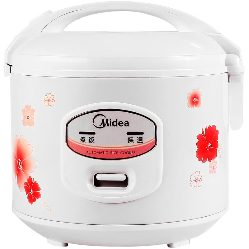 Midea Rice Cooker, Home 3L Mechanical Type, Cast Heating Plate, Simple Easy-To for Elderly, Black Crystal Inner Pot, Mini Rice Cooker MB-YJ308J