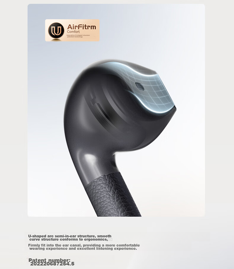 Manbuzhehuazai Evo Air Wireless Bluetooth Earphones, Semi In-Ear Style, 32-Hour Long Battery Life, Bluetooth 5.4, Mother-Of White, Compatible with Apple, Huawei, Xiaomi 9
