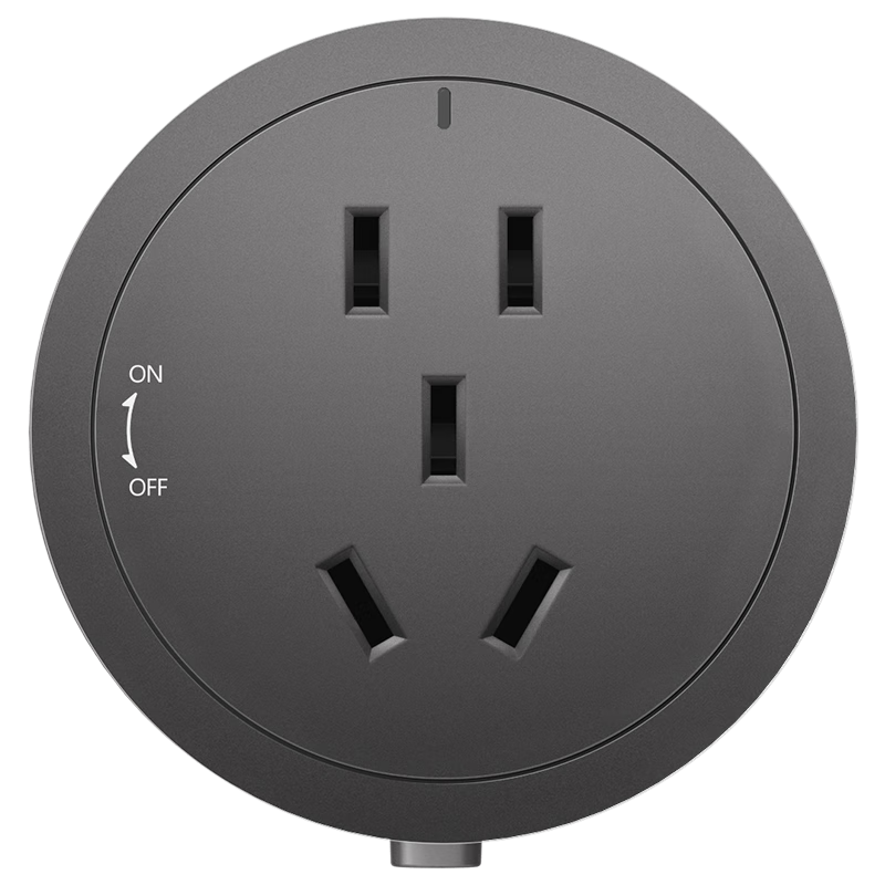 DELIXI Track Socket Movable Wall-Mounted Power Strip Silver Gray Five-Hole Adapter