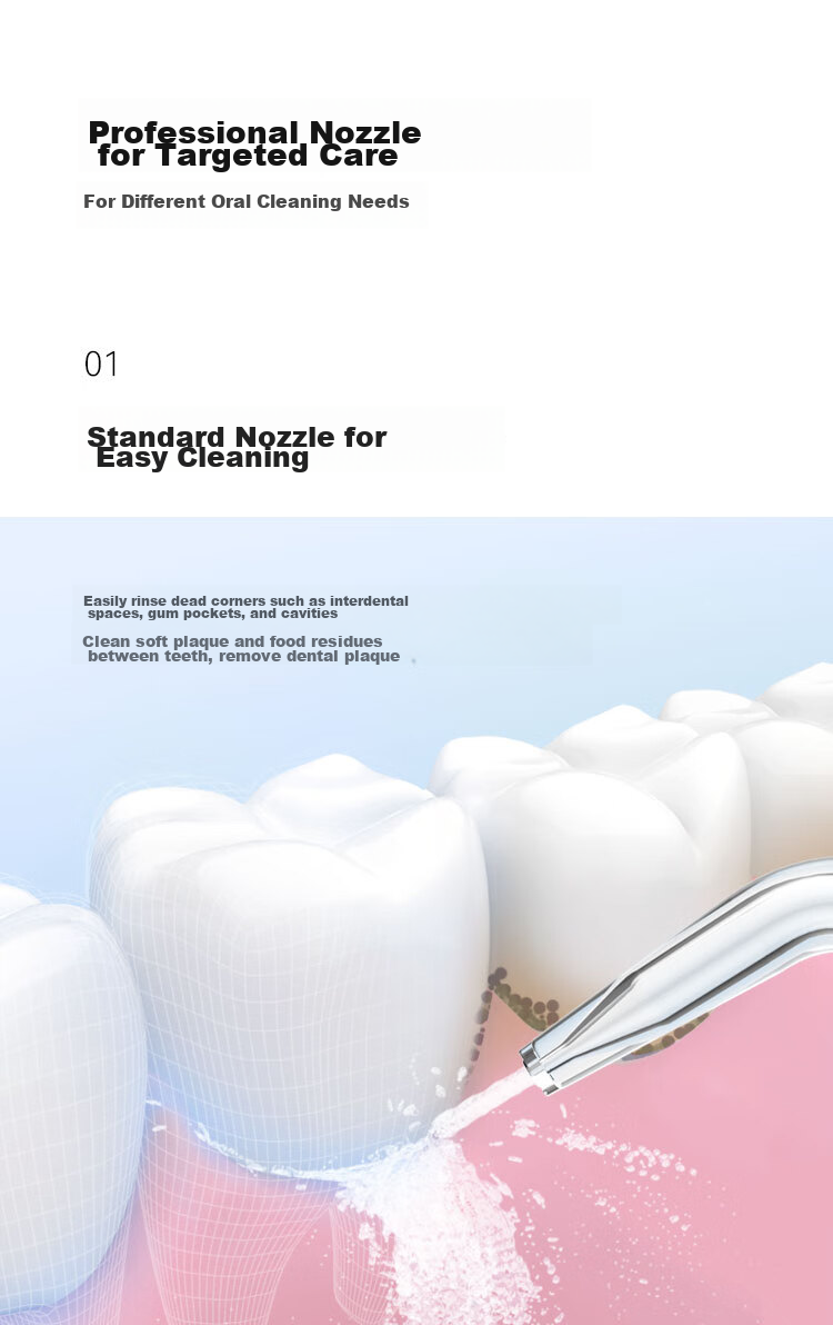 Hongmengzhixuan Li Bobe Smart Oral Irrigator, Standard Spray Nozzle 2-Pack, Compatible with Oral Irrigators/oral Irrigator Pro 4