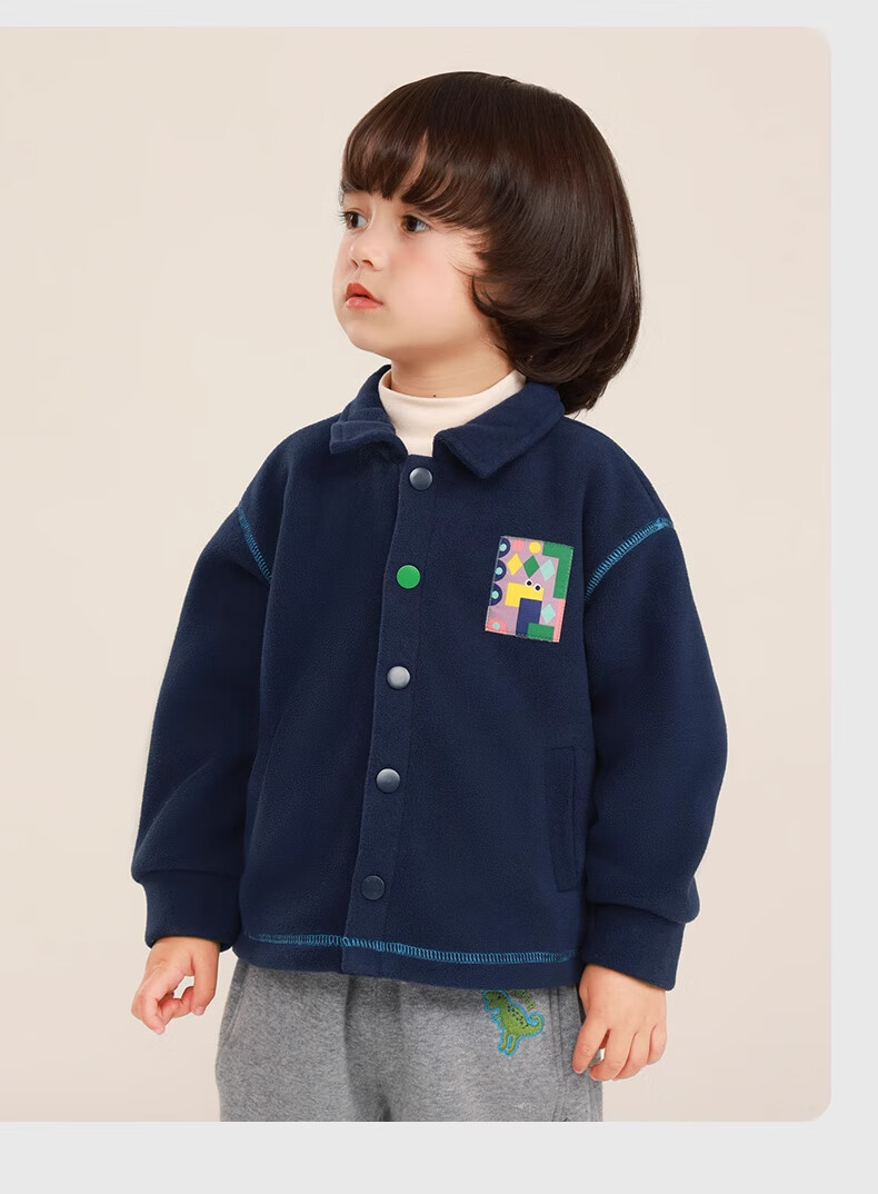 Ciciibear Boys' Fleece Jacket Autumn Winter Baby Boys' Plush Warm Top Children's Fall Clothing Toddler 13