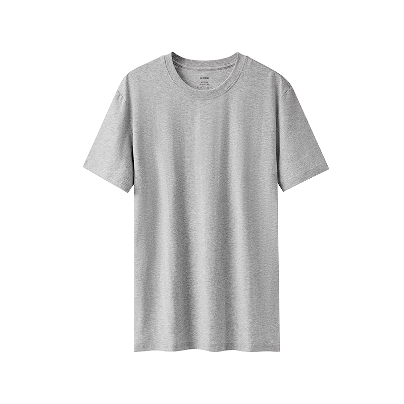 Jingshuran JD Self-Owned Brand Cotton 10A Antibacterial Xinjiang Cotton Men's Short Sleeve Base T-Shirt Gray L