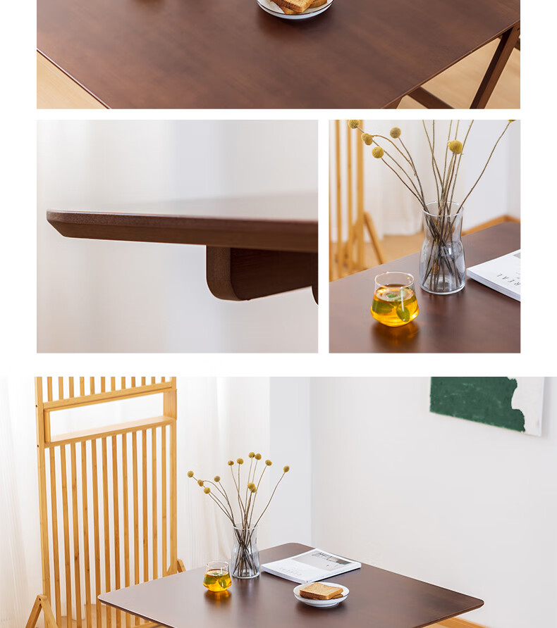 Taomengju Small Folding Square Table, Foldable Dining Table, Bamboo And Wood Eating Table, Simple Home Balcony Folding Table, Tea Table 6
