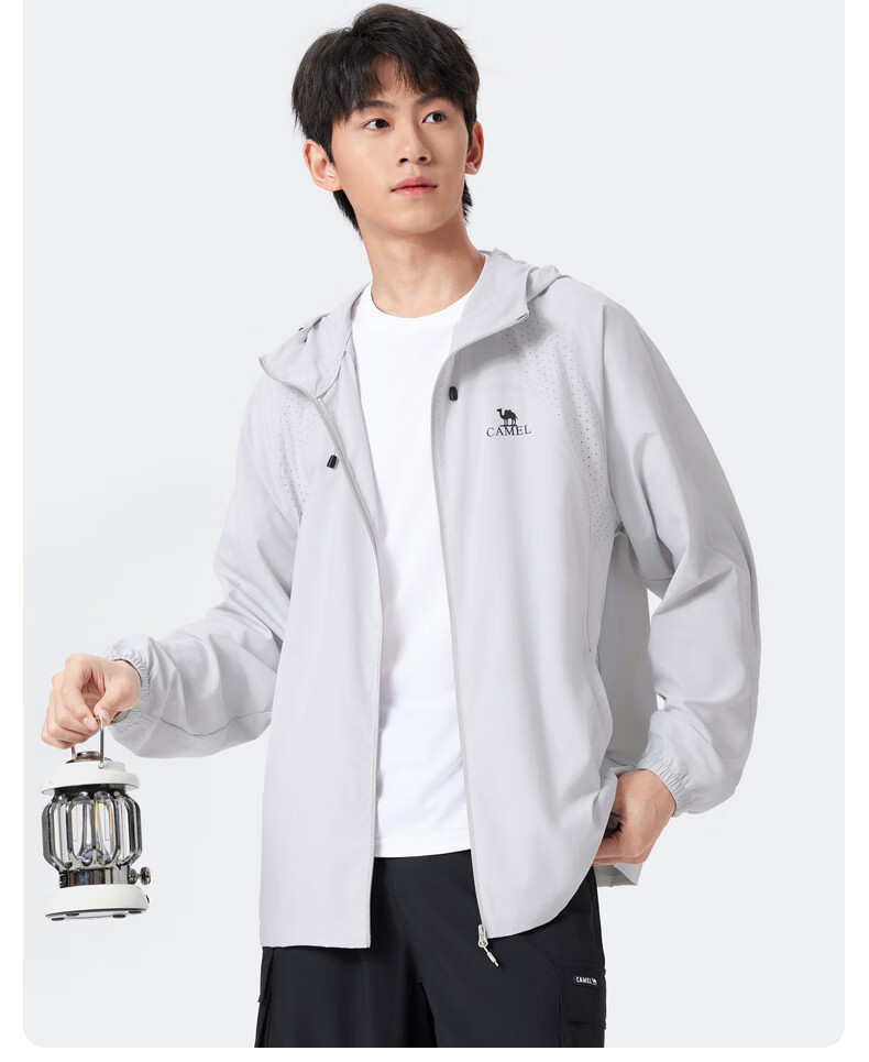 CAMEL [Iceberg] Sun Protection Clothing, UPF50+, UV-Resistant, Breathable Skin Coat, Cool-Touch Sun Protection Garment, Men's Jacket 2