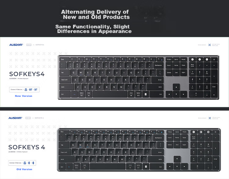 AUSDOM KAM200 Keyboard And Mouse Set, 110 Keys, Quiet, Ultra-Thin, Portable, 2.4G Wireless Keyboard And Mouse Combo, Dual-Mode Scissor Foot, Compatible with Desktop Computers And Laptops, White 12