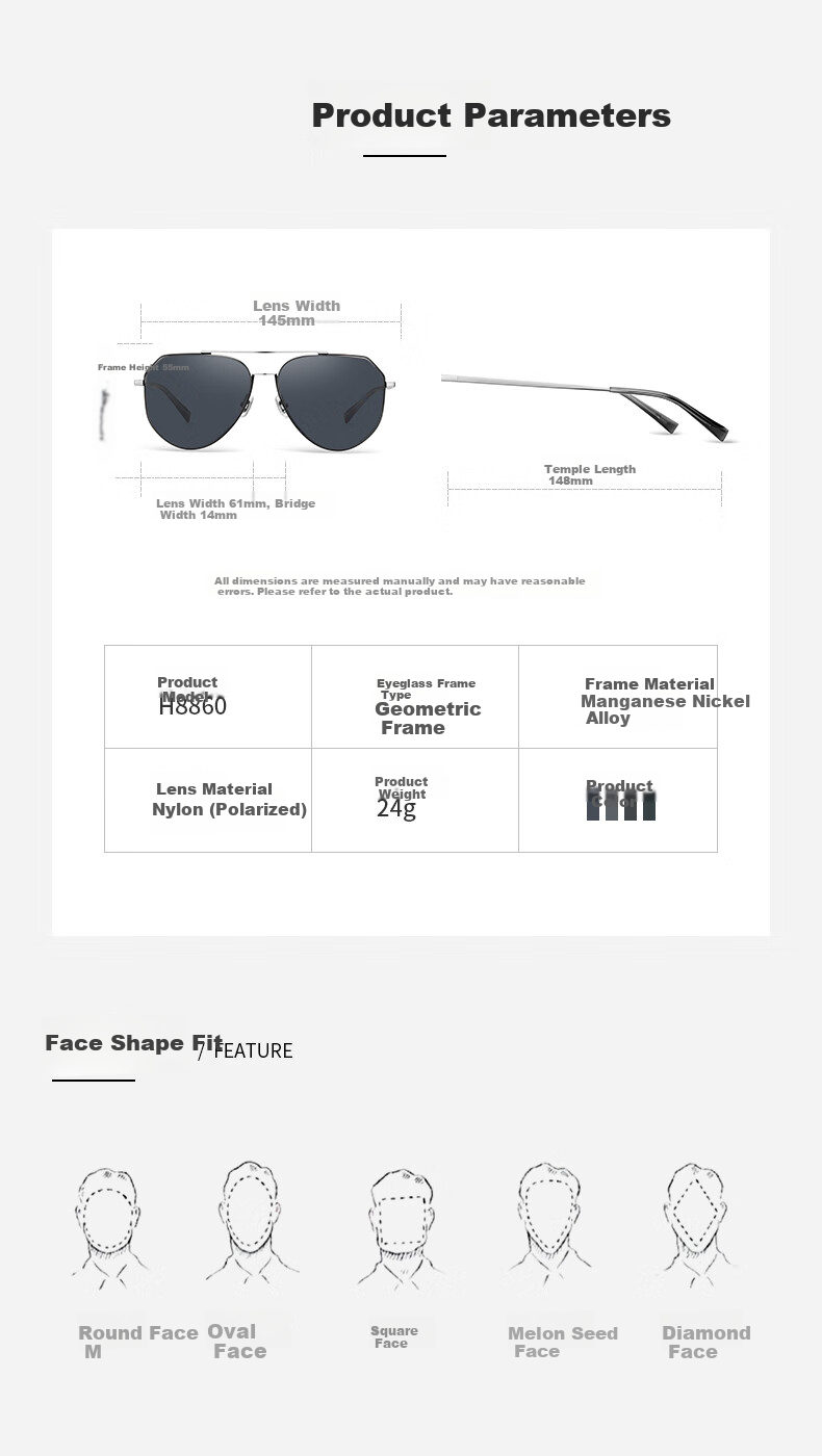 HELEN KELLER Sunglasses for Men, Driving Sunglasses, Fishing Sun Protection, Pilot Glasses H8860H48 5