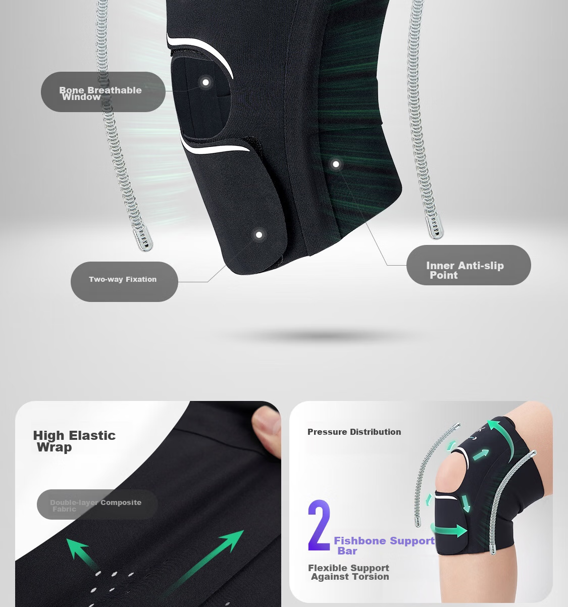 Keep Skin-Friendly Bare-Feel Knee Brace for Fitness, Basketball, Running, Jumping Training, Sports Meniscus Knee Protector K-Rox 8