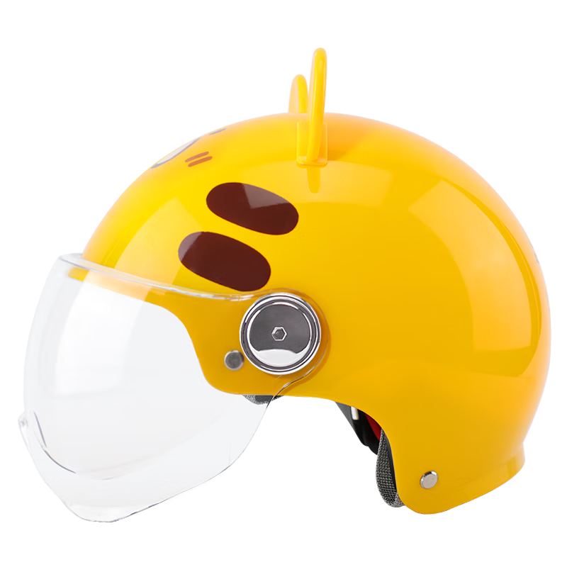 BIGBRO K15 Children's Model, Yellow Tiger, New National Standard 3C Certified Motorcycle And Electric Bike Riding Helmet, Unisex for All Seasons, Sun Protection, Electric Scooter Summer Half Helmet