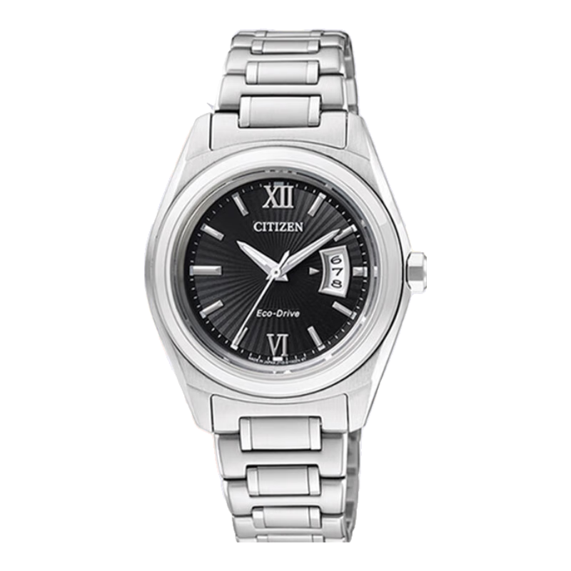 CITIZEN Women's Watch Japanese-Korean Style Eco-Drive Date Display Steel Band Fashion FE1050-52E New Year Gift