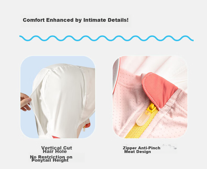 SHUKIKU Children's Sun Protection Clothing, UV-Resistant, Original Yarn Ice-Cool Breathable, Boys And Girls Cape Sun Protection Garment, Blue, 120/60 36