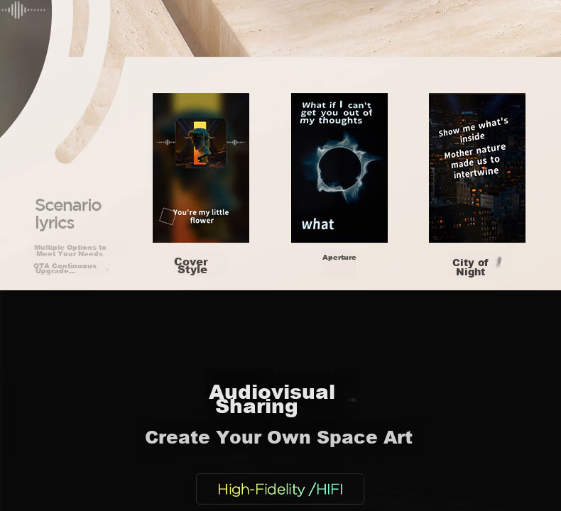 MORRORART Y1 Time Album Lyrics Speaker, Bluetooth Electronic Photo Frame, Floating Subtitles, Home Desktop Calendar, Smart Home Birthday Gift, Basic Model 5