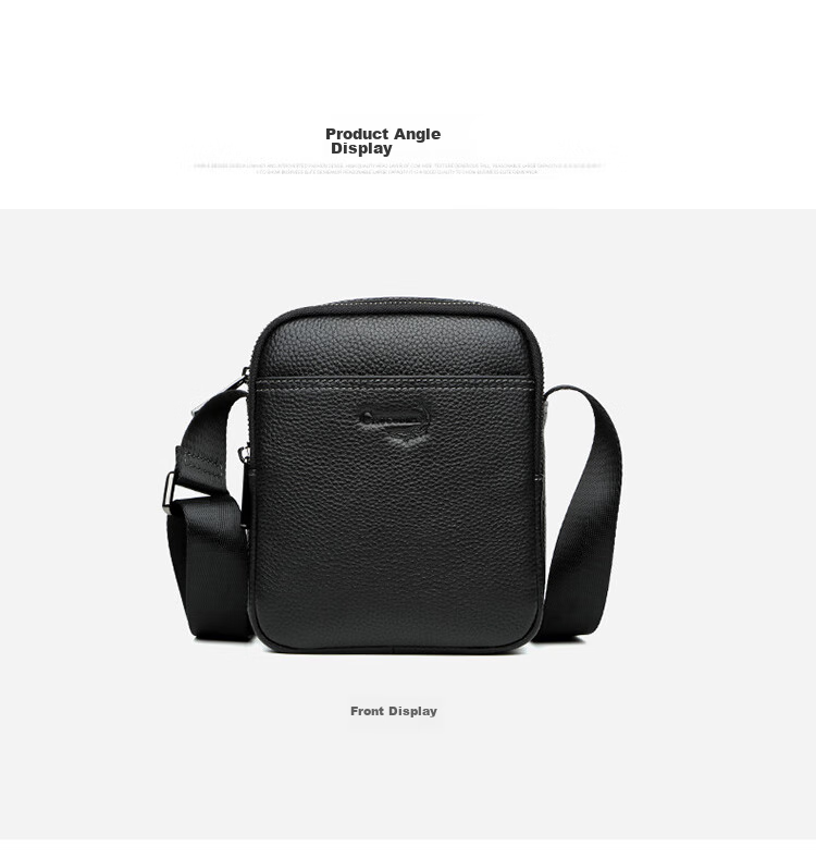 CROCODILE Youth Men's Handbag, Top-Layer Cowhide Leather Fashion Phone Bag, Men's Crossbody Shoulder Bag, Gift for Boyfriend XT9601 12