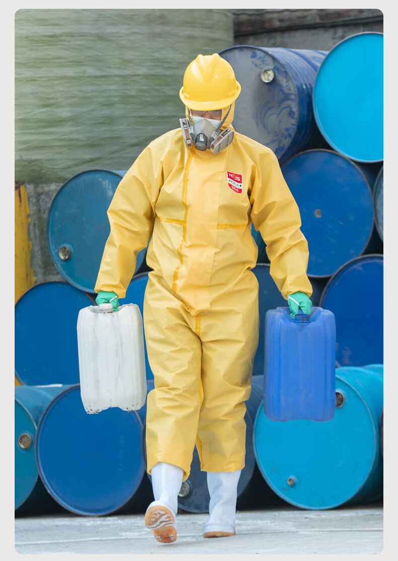 NXG Liquid Resistant Chemical Protective Suit, Laboratory Acid And Alkali Resistant Clothing, Chemical Spray Paint Pesticide Protection Suit, Size G56-L 10