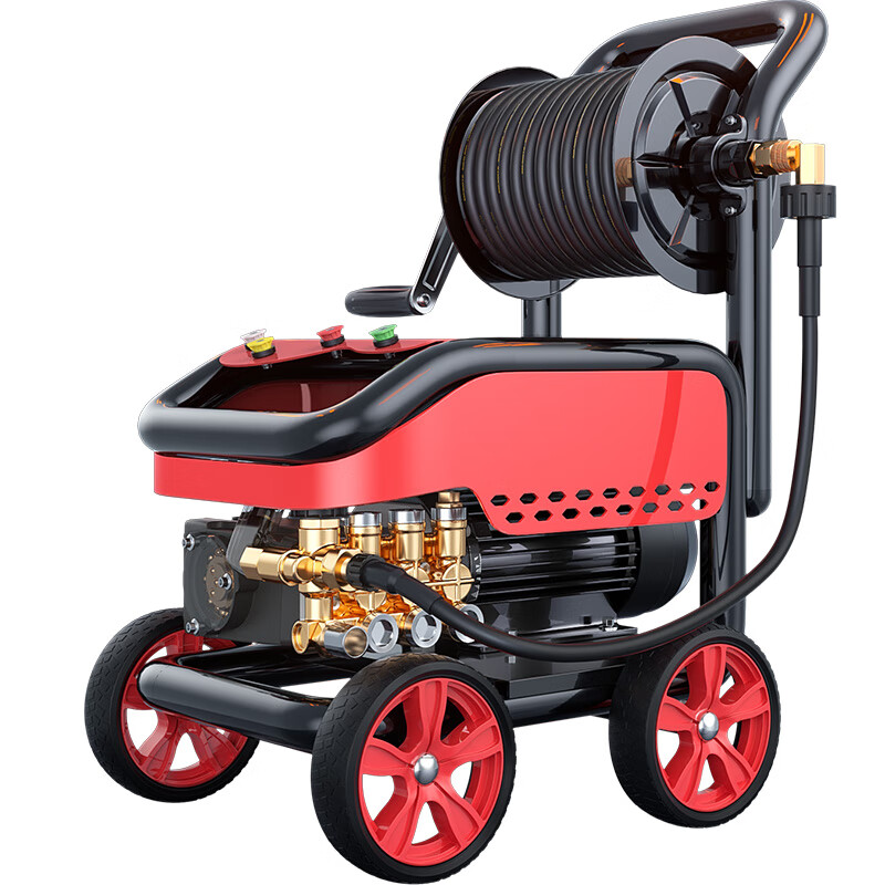 Heimaoshengjiang Commercial Car Wash Machine High-Pressure Washer 220V Car Washing Brush Pump High-Power High-Pressure Spray Gun for Farms And Car Wash Shops