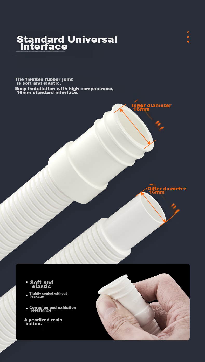 Muvi Air Conditioner Drainage Pipe Extension Tube, Anti-Aging Outdoor Unit Condensation Drip Water Hose Drainage Pipe, 2 Meters 3
