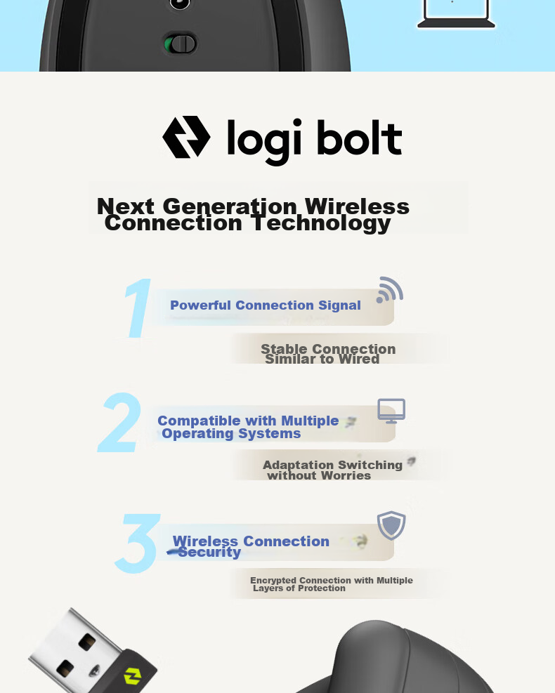 Logitech Lift Enterprise-Grade Wireless Ergonomic Vertical Mouse, Wireless Bluetooth Quiet Office Mouse with Bolt Receiver, Commercial Version Graphite Black 11
