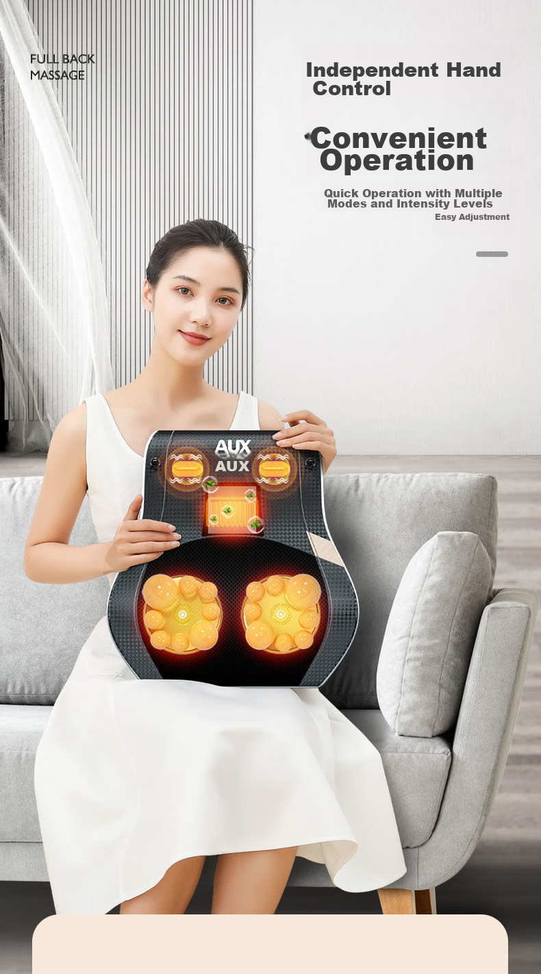 AUX Cervical Massager B05 Gift Box, Massage Pillow with Heat Therapy for Back And Waist, Shoulder And Neck Support Cushion, Birthday Gift for Parents 1