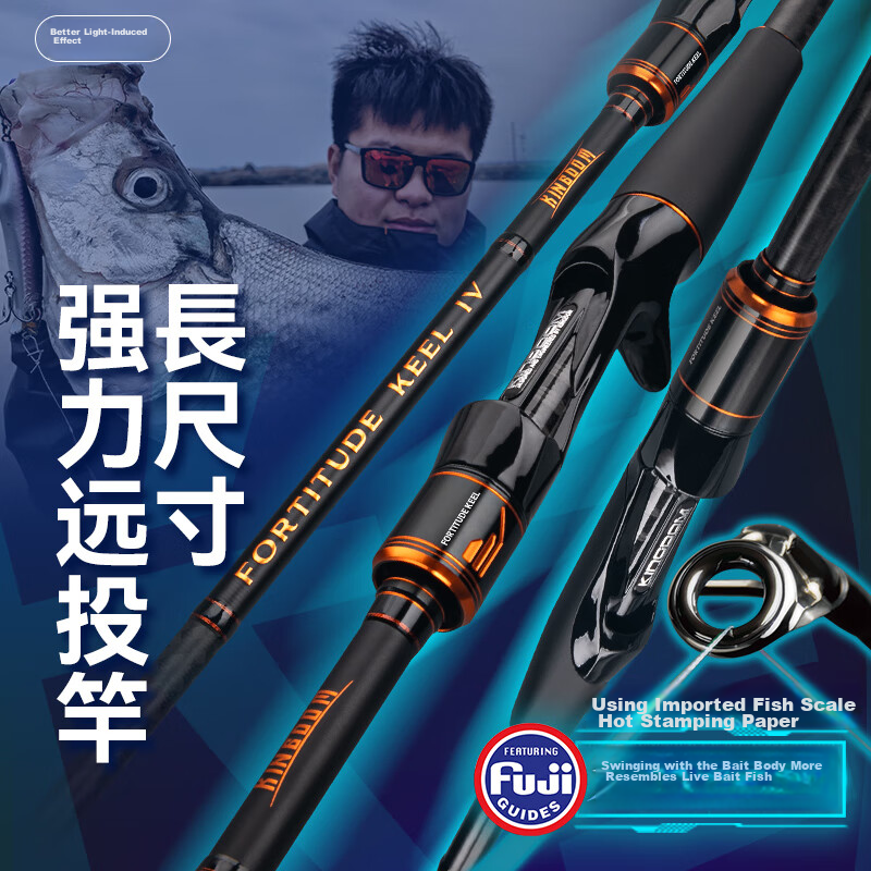 Guowangluya Lure Rod Long Casting Big Guide Ring Lure Rod Single Rod Long Size Big Fish Rod for Topmouth Culter And Sea Bream 2.28MLC