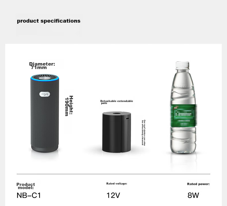 DGQ Car Air Purifier, Removes Odors from Cars, Eliminates Formaldehyde And Smells in New Cars, Uses Ozone to Remove Odors And Formaldehyde from Vehicles 50