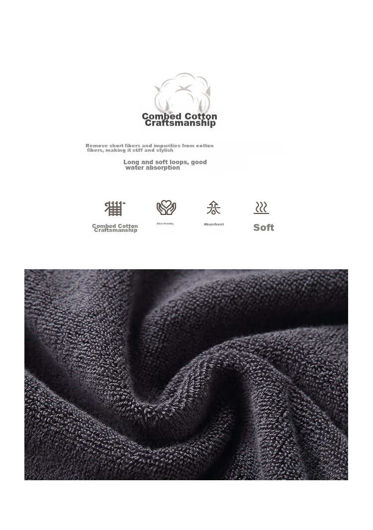 Canasin Five-Star Hotel Bathrobe, Unisex All-Cotton Towel Fabric Loungewear Bathrobe, Thickened Soft Absorbent, White 4