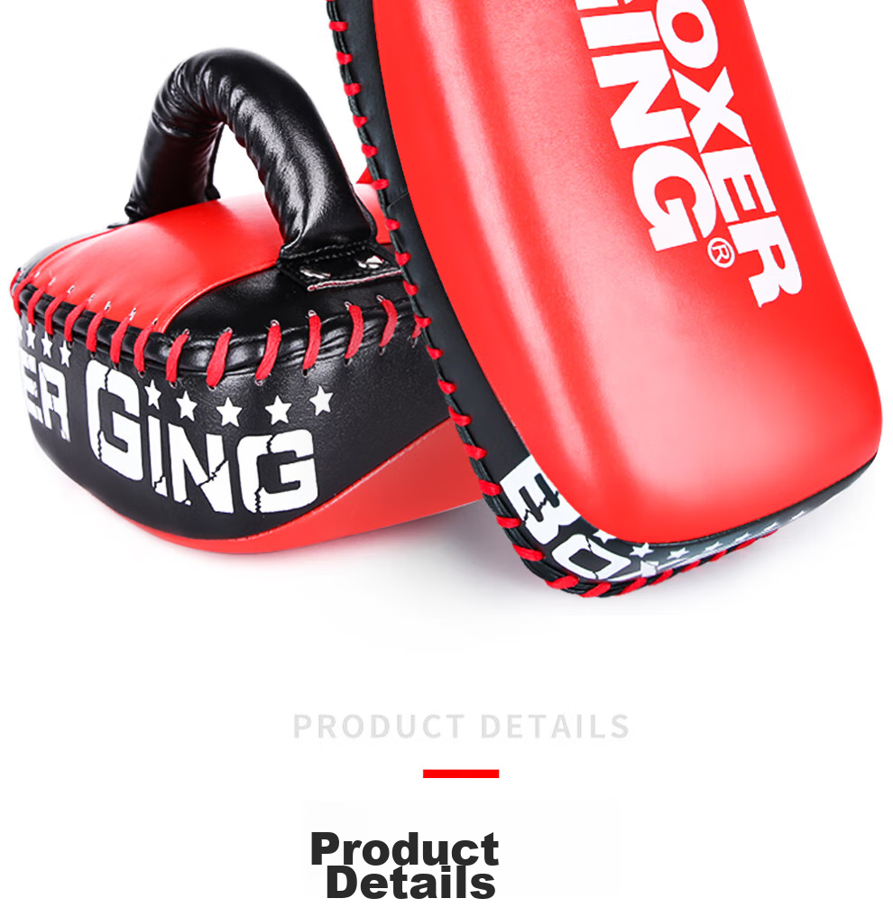 Jingpai Professional Boxing Foot Target, Sanda Fighting Training, Muay Thai Leg Kicking Target, Taekwondo Blocking Board, Punching Target, Curved Large Black 6