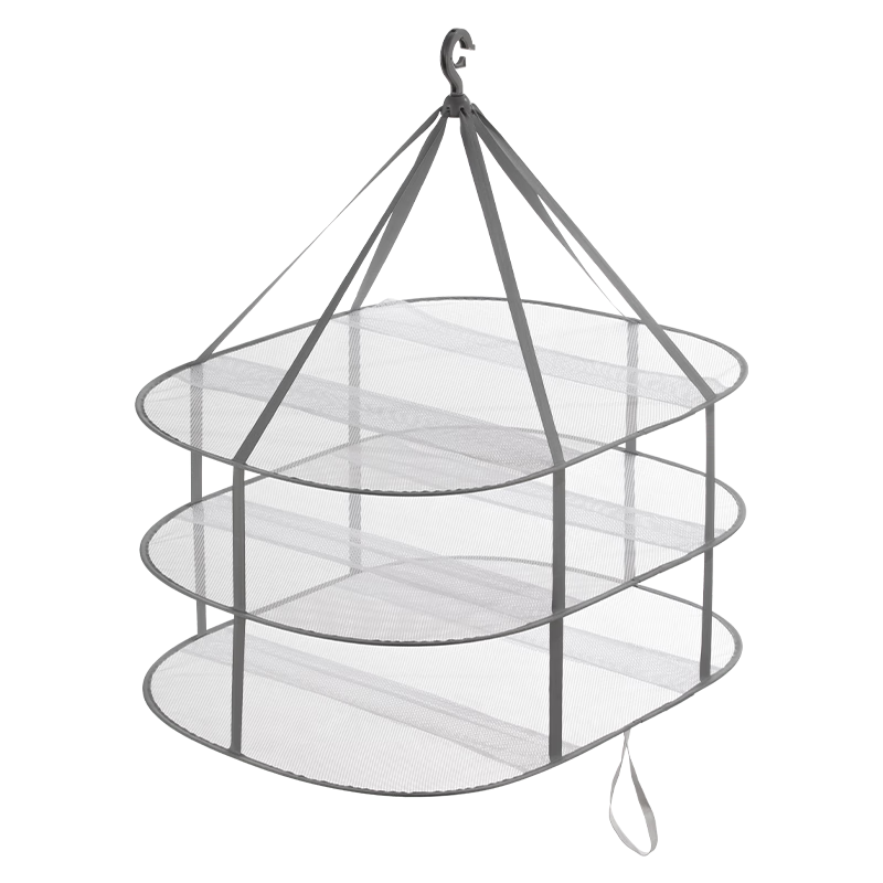 CHAHUA Clothes Drying Rack, Clothes Hanger, Flat Drying Mesh, Anti-Deformation, for Hanging Underwear, Socks, Sweater, Large Size, Three-Tier