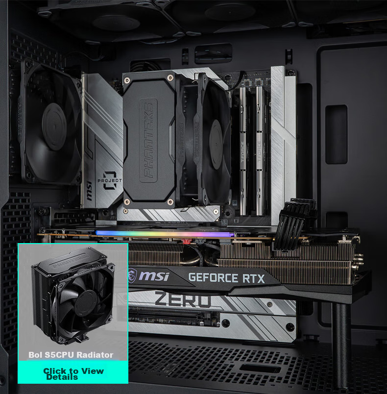 PHANTEKS XT523 Black Mid-Tower Desktop Computer Office ATX Motherboard Case (With 3x 140mm Fans / Mesh Panel / Efficient Cooling / 360mm Water Cooling Support / 5070) 22