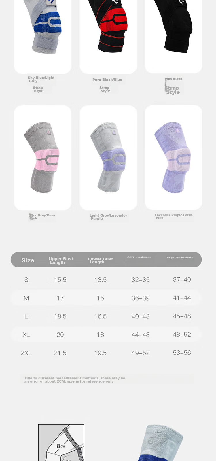 RIGORER Basketball Knee Pads, Sports Running Cycling Badminton Soccer Hiking Knee Protectors for Men And Women, Professional Specialized Knee Support with Straps 10